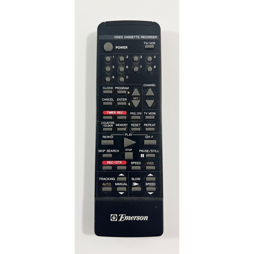 Emerson Part No. 076R004060 Remote Video Cassette Recorder Remote. Tested Works!